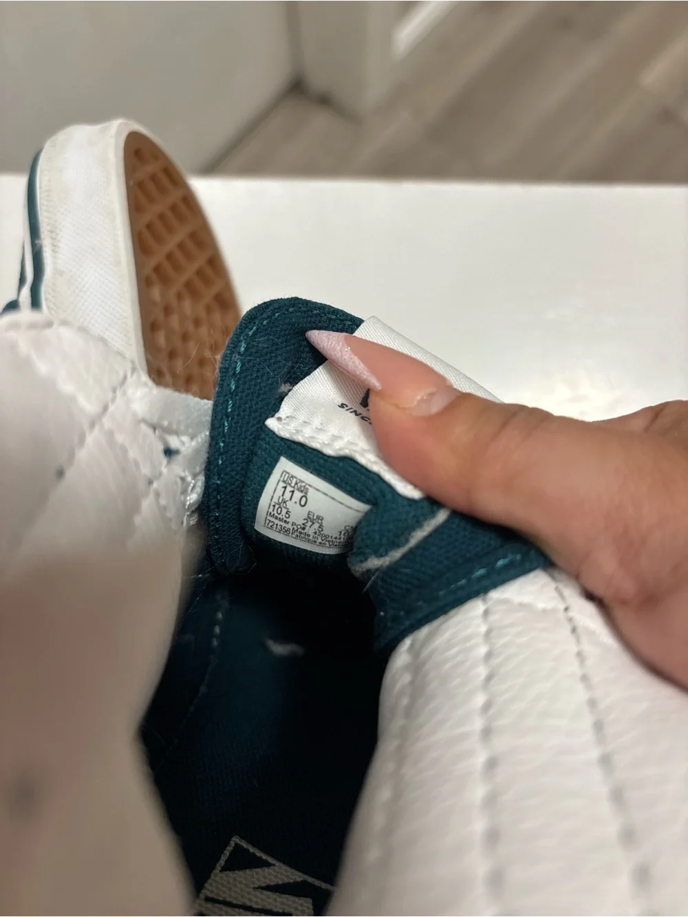 Vans Kids High-Top Sneakers in Teal with Dragon Graphic